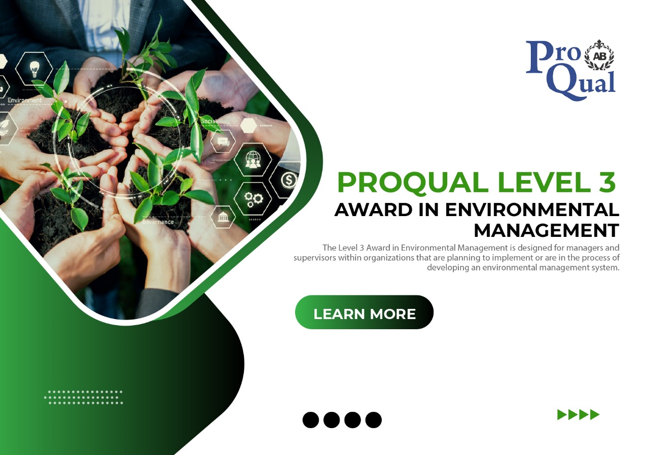 ProQual Level 3 Award in Environmental Management (In association with IFSMC UK)
